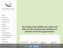 Tablet Screenshot of golfschule-koeln.de